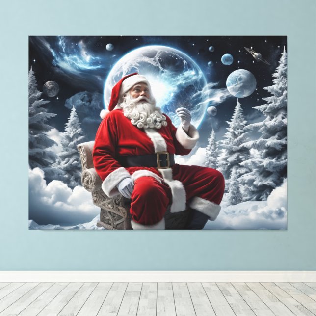 Magical Santa Space Background Christmas  Canvas Print (Insitu(Wood Floor))
