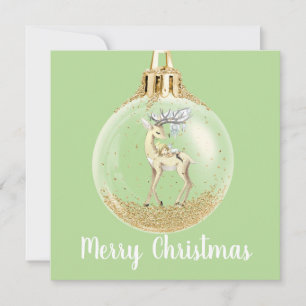 Magical Scene Christmas Ornament Holiday Card