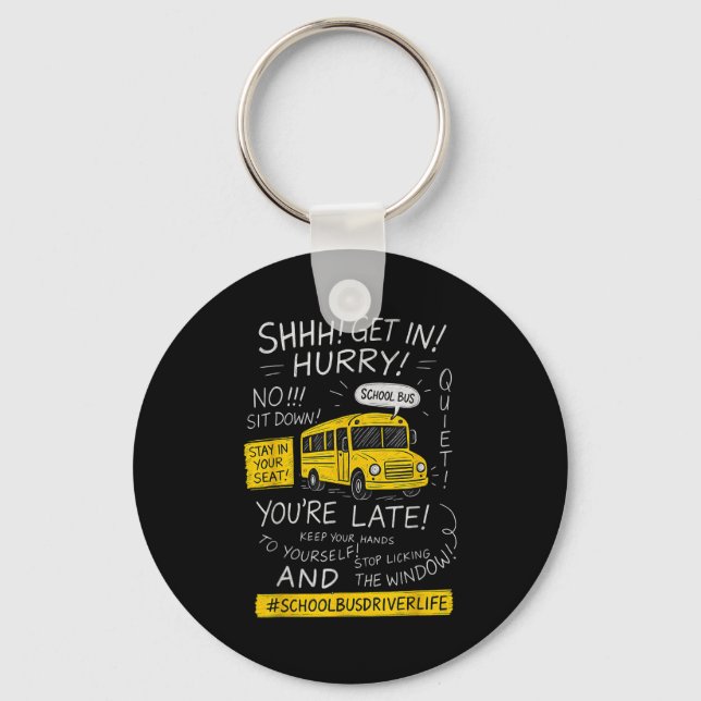 Magical School Bus Driver Last Day Of School Bus D Key Ring (Front)