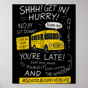 Magical School Bus Driver Last Day Of School Bus D Poster
