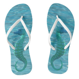 Magical Sea Horse Ocean Flip Flops