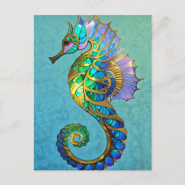 Magical Seahorse postcard (Front)