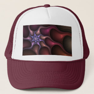 Magical Shiny Abstract Striped Colorful Fractal Trucker Hat