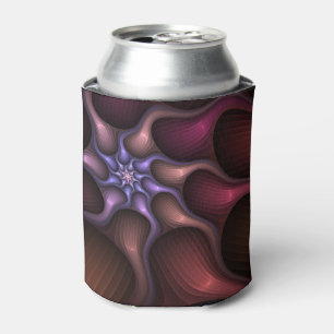Magical Shiny Abstract Striped Colourful Fractal Can Cooler