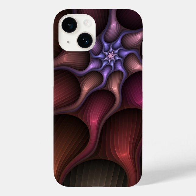 Magical Shiny Abstract Striped Colourful Fractal Case-Mate iPhone Case (Back)