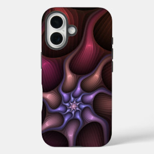 Magical Shiny Abstract Striped Colourful Fractal iPhone 16 Case
