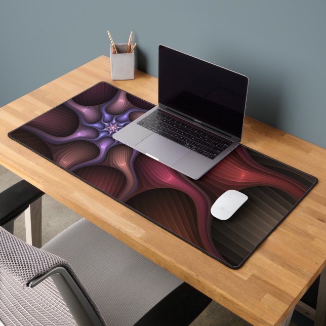 Magical Shiny Abstract Striped Colourful Fractal Desk Mat (Office 2)