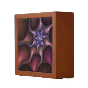 Magical Shiny Abstract Striped Colourful Fractal Desk Organiser