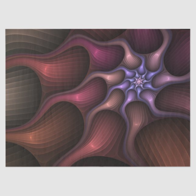 Magical Shiny Abstract Striped Colourful Fractal Tissue Paper (Front)