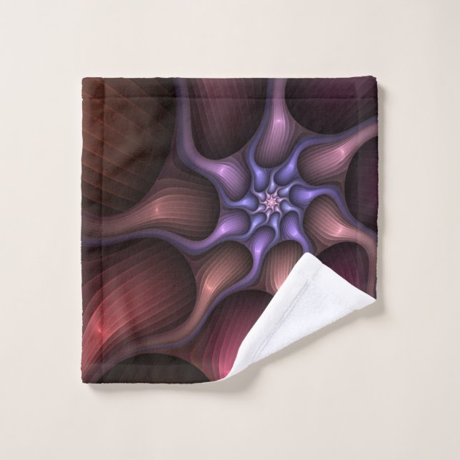 Magical Shiny Abstract Striped Colourful Fractal Wash Cloth (Wash Cloth)
