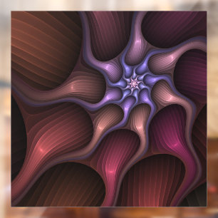 Magical Shiny Abstract Striped Colourful Fractal Window Cling