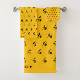 Magical, Silhouette Inspirational Dances Bath Towel Set