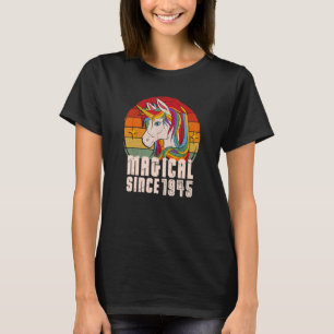 Magical Since 1945 Vintage Unicorn Birthday T-Shirt