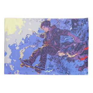 Magical Skateboard Ride - Skateboarder Pillowcase