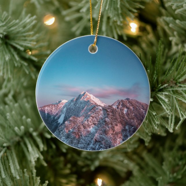 Magical sky above mountain Storžič, Slovenia Ceramic Tree Decoration (Tree)