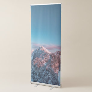 Magical sky above mountain Storžič, Slovenia Retractable Banner