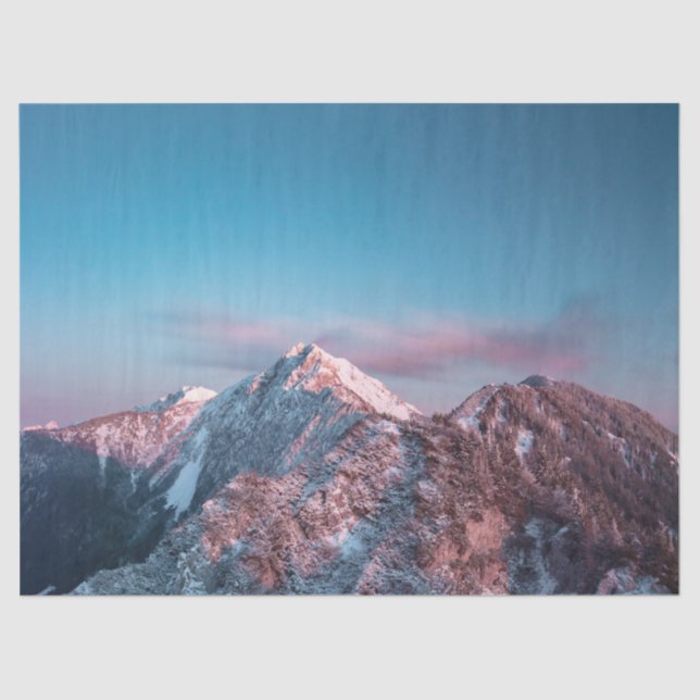 Magical sky above mountain Storžič, Slovenia Tissue Paper (Front)