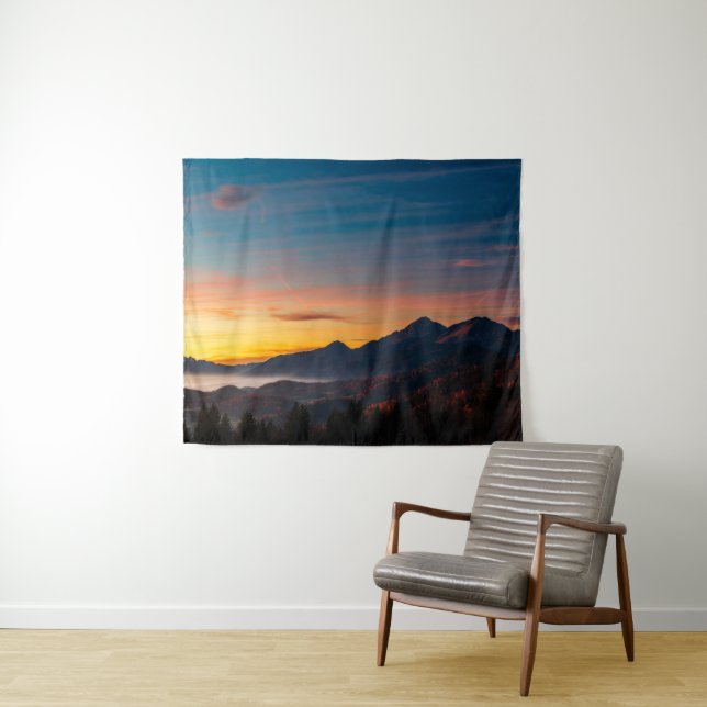 Magical sky above mountain Storžič Tapestry (In Situ (Horizontal))