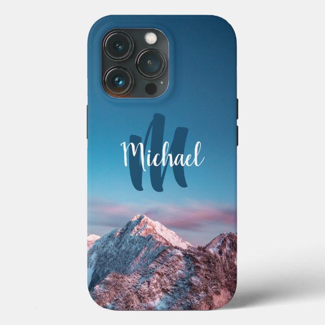 Magical sky monogram mountain Storžič Slovenia Case-Mate iPhone Case (Back)