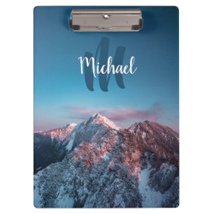Magical sky monogram mountain Storžič Slovenia Clipboard