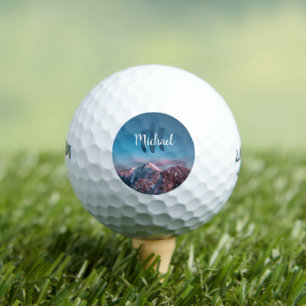 Magical sky monogram mountain Storžič Slovenia Golf Balls