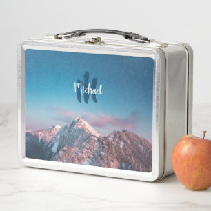 Magical sky monogram mountain Storžič Slovenia Metal Lunch Box