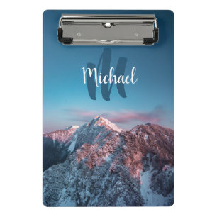 Magical sky monogram mountain Storžič Slovenia Mini Clipboard