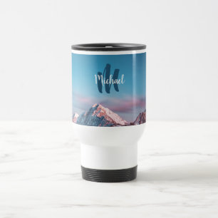Magical sky monogram mountain Storžič Slovenia Travel Mug