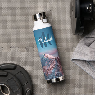 Magical sky monogram mountain Storžič Slovenia Water Bottle