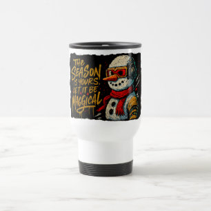 Magical Snow-Bro Travel Mug Funky Christmas Headph