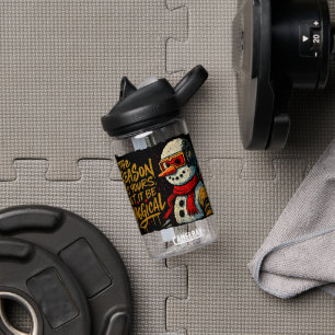 Magical Snow-Bro Water Bottle Funky Christmas Head