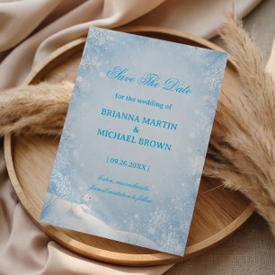 Magical Snowflake Winter Wonderland Serenity Save The Date