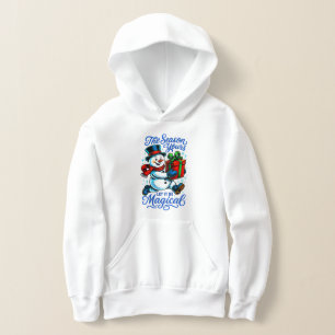 Magical Snowman Christmas Pullover Hoodie for Boys
