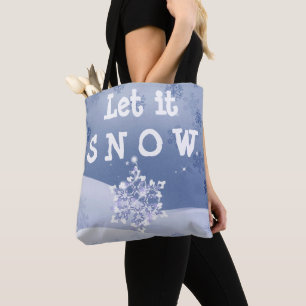 Magical Snowy Wonderland Let It Snow Tote Bag