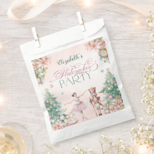 Magical Soft Pink Nutcracker Girls Birthday Party Favour Bags