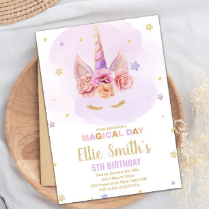 Magical Sparkle Party Theme for Girls Invitation