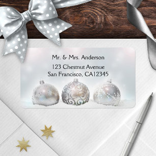 Magical Sparkling Lights Christmas Address Label