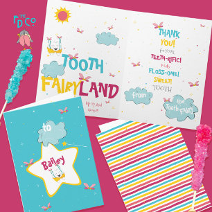 Magical Sparkly Funny ToothFairy Thank You Card