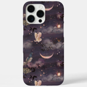 Magical Spooky Owl Moon Purple Lantern iPhone 16 Pro Max Case