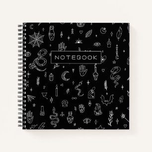 Magical Spooky Witchy Things And Symbols Notebook