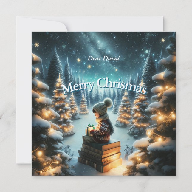 Magical square christmas postcard (Front)