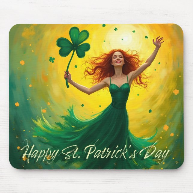 Magical St. Patrick's Day Mouse Mat (Front)