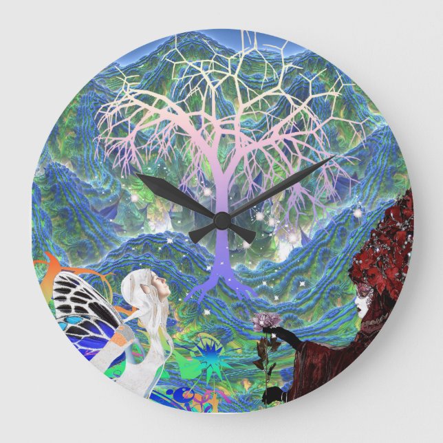 Magical Star Tree Wall Clock (Front)
