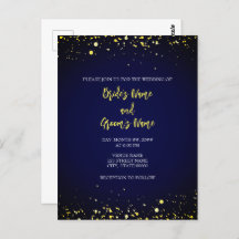 Magical Starry Night Wedding Invitation