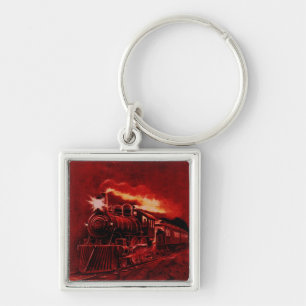 Magical Steam Engine Victorian Train Key Ring
