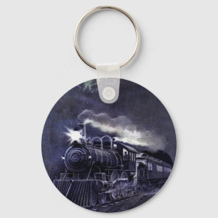 Magical Steam Engine Victorian Train Key Ring