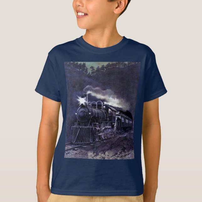 Magical Steam Engine Victorian Train T-Shirt (Front)
