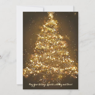 Magical String Light Christmas Tree card 