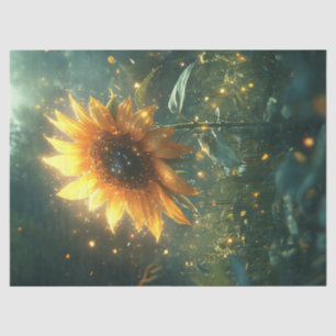 Magical Sunflower and Fireflies Decoupage Tissue Paper