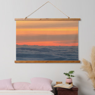 Magical sunset above the clouds hanging tapestry